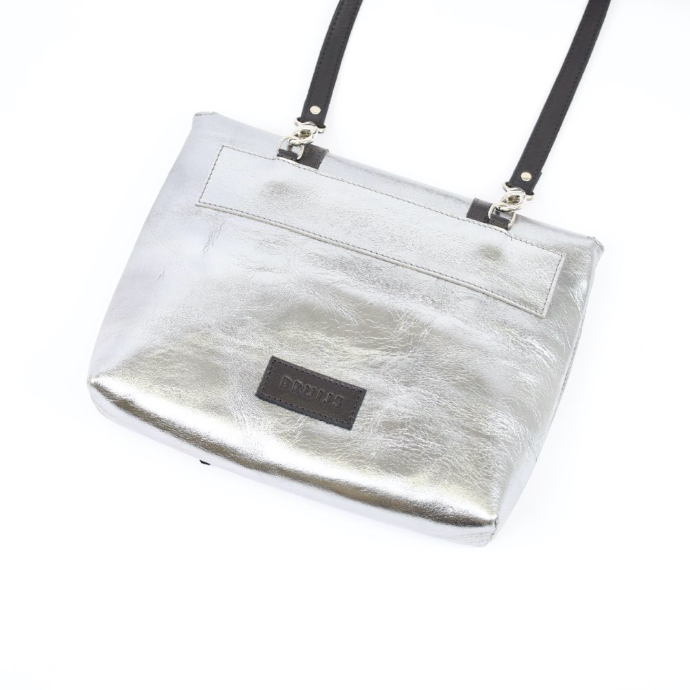 Kleptas zilvergrijs metallic leer 2