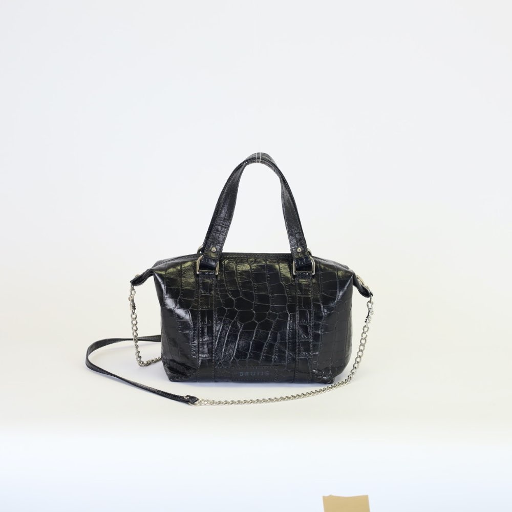 Shoppertje S donkerblauw kroko 2